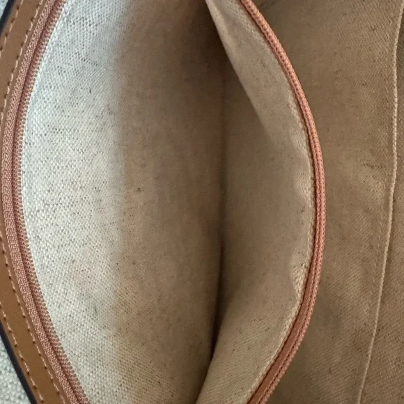 Kate Spade Straw Tote with Green Leaf Design - Picture 5 of 6